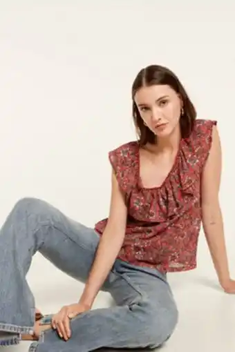 Blusa folho franzidos