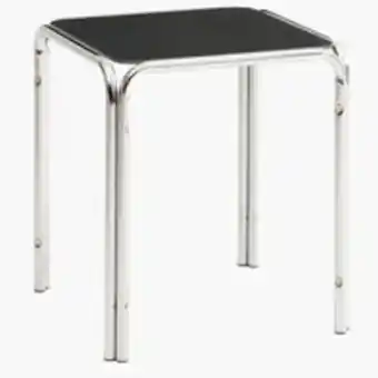 Mesa de apoio shine 40x40 cinzento/cromado