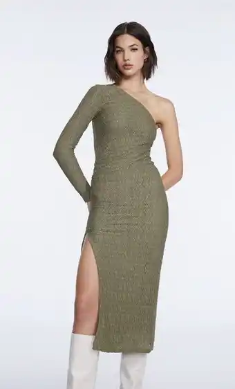 Stradivarius Vestido com lace assimétrico promoção