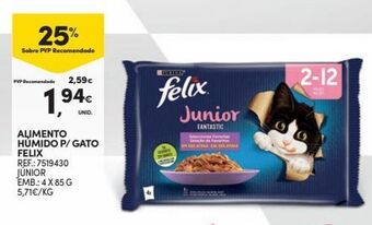 Continente Bom dia Ração para gatos felix promoção