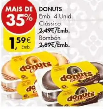 Pingo Doce Donuts 4 Unid Clássico Bombón promoção