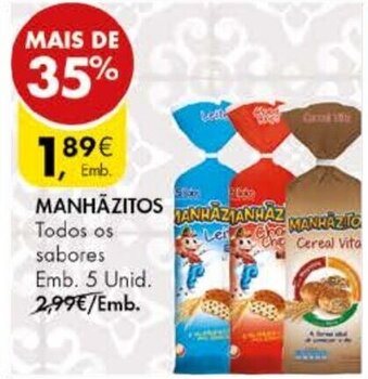 Pingo Doce Manhãzitos 5 Unid promoção