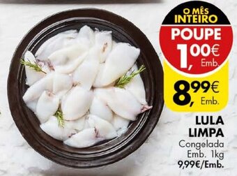 Pingo Doce Lula Limpa 1kg promoção