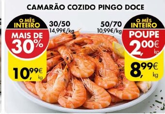 Camarão Cozido 30/50 Pingo Doce