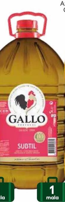 Recheio Azeite extravirgem gallo promoção