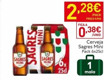 Recheio Cerveja sagres mini promoção