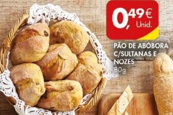 Pão de Abóbora C/ Sultanas e Nozes 80g