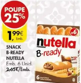 Pingo Doce Snack B-Ready Nutella 6 Unid promoção