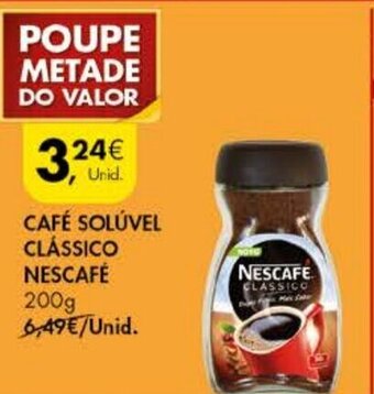 Pingo Doce Café Solúvel Clássico Nescafé 200g promoção