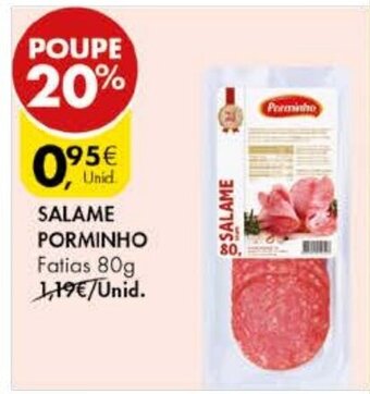 Pingo Doce Salame Porminho 80g promoção