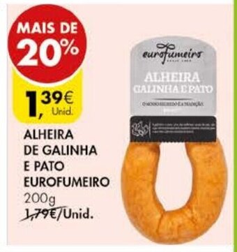 Pingo Doce Alheira de Galinha e Pato Eurofumeiro 200g promoção