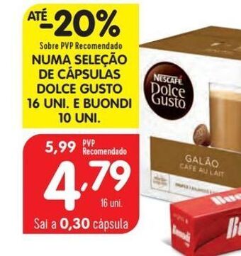 Minipreço Cápsulas de café dolce gusto promoção