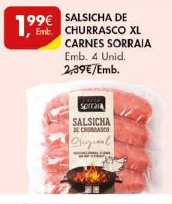 Pingo Doce Salsicha de Churrasco XL Carnes Sorraia 4 Unid promoção