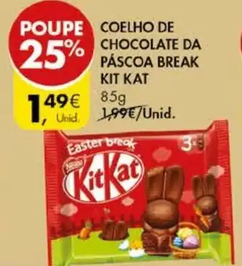 Pingo Doce Coelho Chocolate da Pàscoa Break Kit Kat 85g promoção