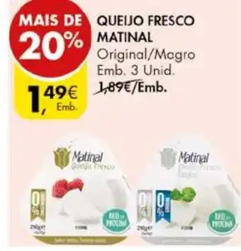 Pingo Doce Queijo Fresco Matinal 3 Unid promoção