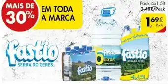 Pingo Doce Fastio Serra do Geres Pack 4x 1,5lt promoção