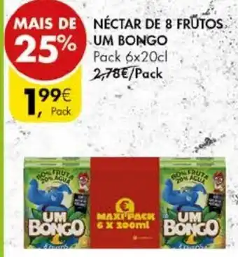 Pingo Doce Néctar de 8 Frutos Um Bongo Pack 6x20cl promoção
