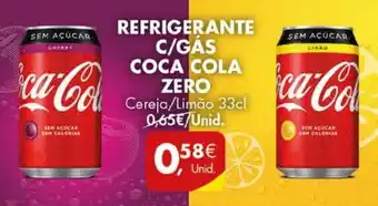 Pingo Doce Refrigerante C/Gás Coca-Cola Zero 33cl promoção