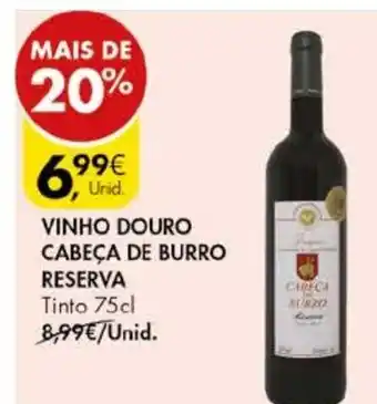 Pingo Doce Vinho Douro Cabeça de Burro Reserve 75cl promoção