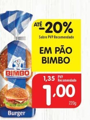 Minipreço Pão de hambúrguer bimbo promoção