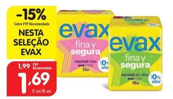 Minipreço Absorvente evax promoção