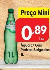 Minipreço Água com gás pedras promoção