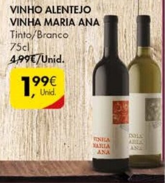 Pingo Doce Vinho Alentejo Vinha Maria Ana 75cl promoção