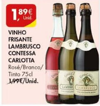 Pingo Doce Vinho Frisante Lambrusco Contessa Carlotta 75cl promoção