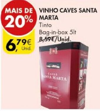 Pingo Doce Vinho Caves Santa Marta 5lt promoção