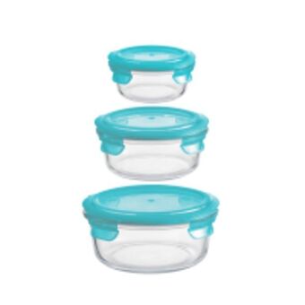 Espaço Casa Caixa hermética vidro redonda lock&go promoção