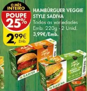 Pingo Doce Hambúrgueres Veggie Style Savida 220g promoção