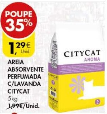 Pingo Doce Areia Absorvente Perfumada C/Lavanda Citycat 5Kg promoção