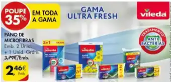 Pingo Doce Pano de Microfibras 2 Unid + 1 Unid promoção