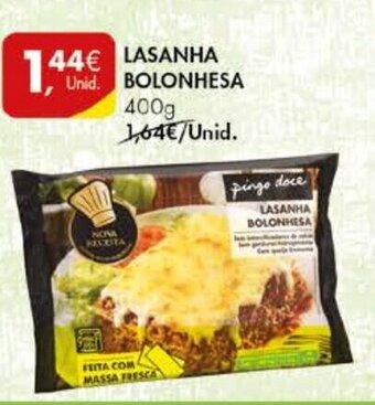Pingo Doce Lasanha Bolonhesa 400g promoção
