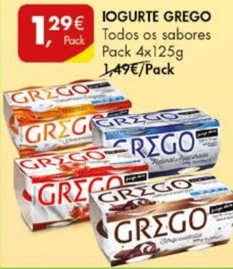 Pingo Doce Iogurte Grego Pack 4x125g promoção