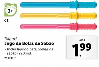 Lidl Bolhas de sabão playtive promoção