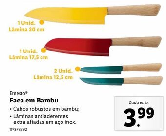 Lidl Facas ernesto promoção