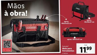 Lidl Mala de ferramentas parkside promoção