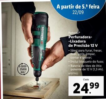 Lidl Lixadeira parkside promoção