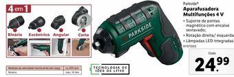 Lidl Parafusadeira parkside promoção