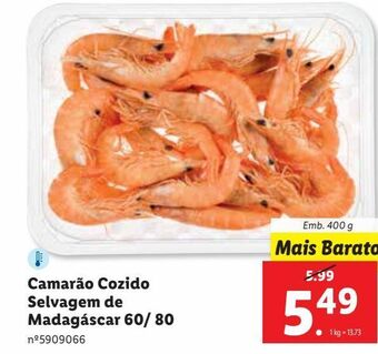 Lidl Camarão cozido promoção