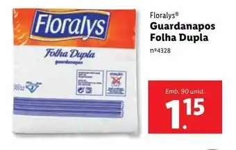 Lidl Guardanapos floralys promoção