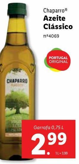 Lidl Azeite chaparro promoção
