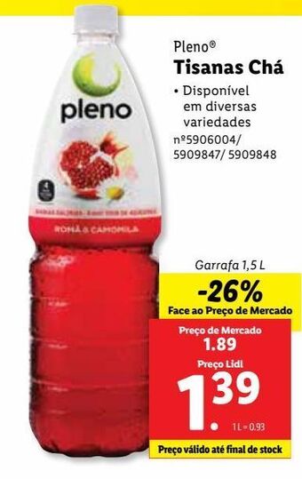 Lidl Chá pleno promoção