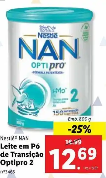 Lidl Leite em pó nan promoção