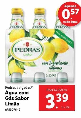 Lidl Água com sabor pedras salgadas promoção