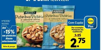Lidl Pistaches alesto promoção