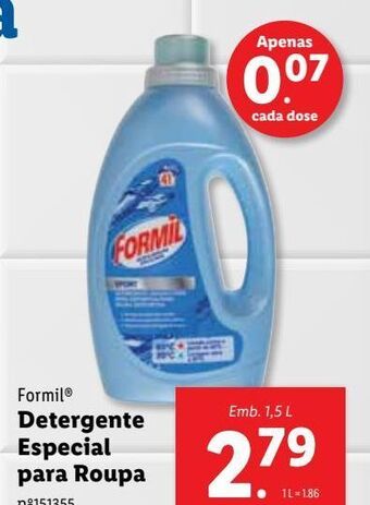 Lidl Detergente líquido formil promoção