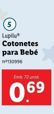 Lidl Cotonetes lupilu promoção