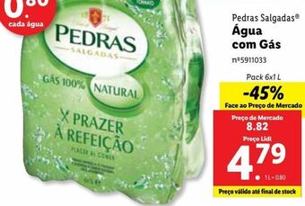 Lidl Água com gás pedras salgadas promoção